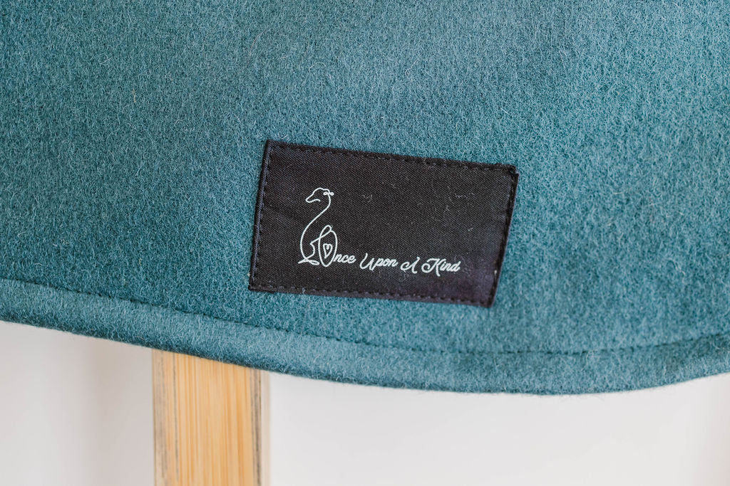 Deep Fjord Teal Wool Greyhound Coat