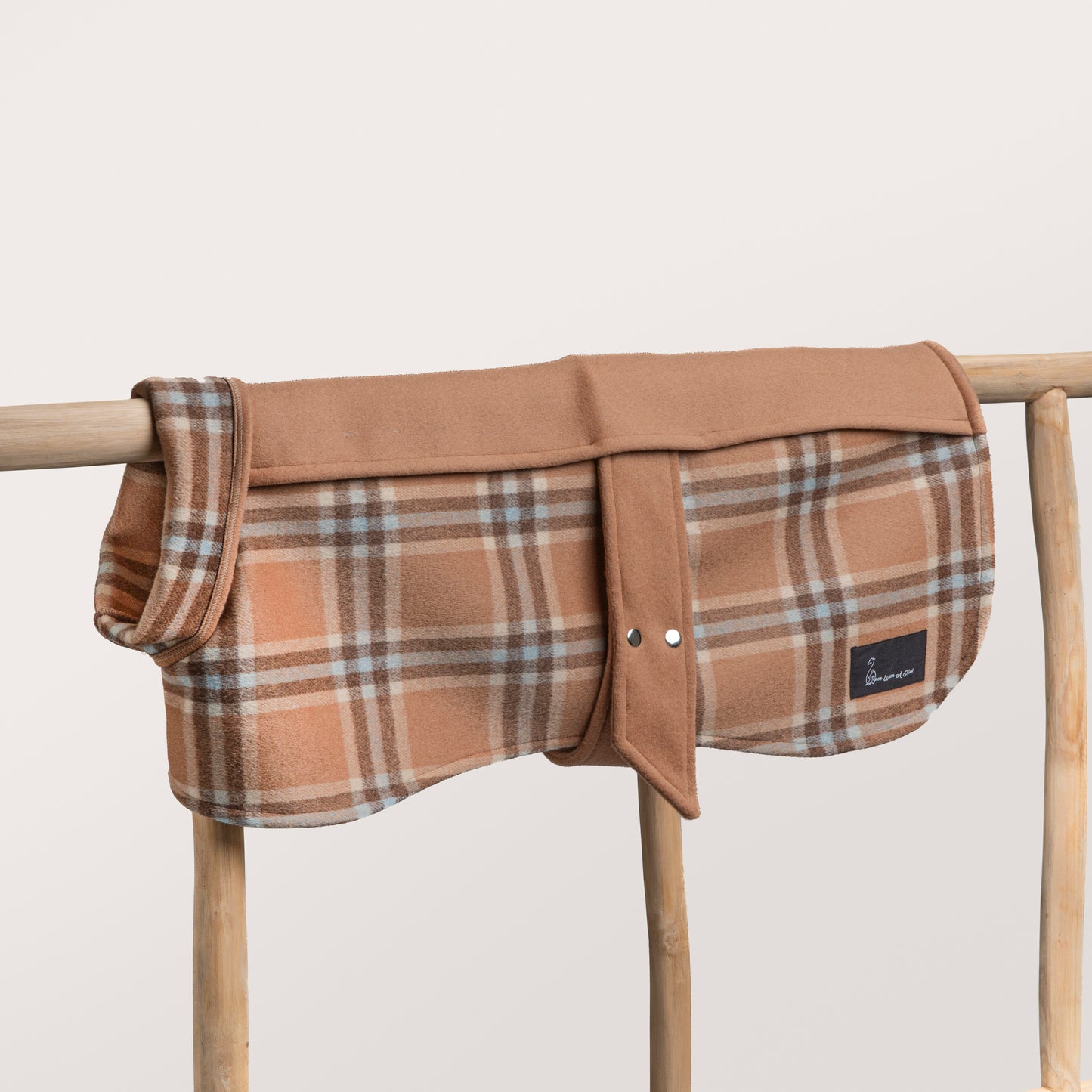 Greyhoundberry: Check with Camel Panel & Belt (100% Wool)