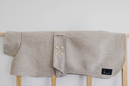 Oatstone Beige Wool Greyhound Coat